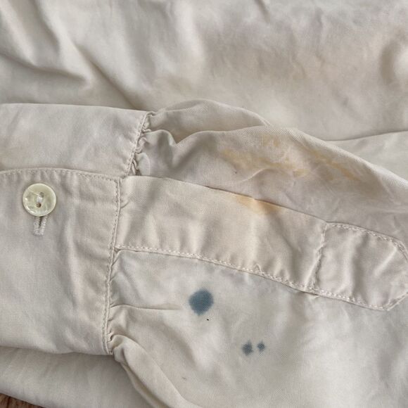 Vintage The La Costa Spa California 100% Silk Front Button Long Sleeve Top in M - Picture 9 of 9